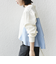 【WEB限定】〈手洗い可能〉布帛 コンビ Vネック カーディガン