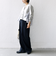 【WEB限定】〈手洗い可能〉布帛 コンビ Vネック カーディガン