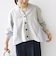 【WEB限定】〈手洗い可能〉布帛 コンビ Vネック カーディガン
