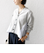 【WEB限定】〈手洗い可能〉布帛 コンビ Vネック カーディガン