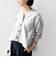 【WEB限定】〈手洗い可能〉布帛 コンビ Vネック カーディガン