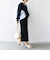 【WEB限定】〈手洗い可能〉布帛 コンビ Vネック カーディガン
