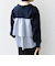 【WEB限定】〈手洗い可能〉布帛 コンビ Vネック カーディガン