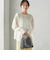 〈手洗い可能〉割繊 クルーネック ギャザー ブラウス