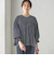 〈手洗い可能〉割繊 クルーネック ギャザー ブラウス
