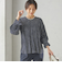〈手洗い可能〉割繊 クルーネック ギャザー ブラウス