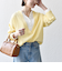 SHIPS any:〈手洗い可能〉バルキー シアー Vネック ニット プルオーバー