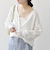 SHIPS any:〈手洗い可能〉バルキー シアー Vネック ニット カーディガン