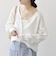 SHIPS any:〈手洗い可能〉バルキー シアー Vネック ニット カーディガン