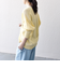 SHIPS any:〈手洗い可能〉バルキー シアー Vネック ニット カーディガン