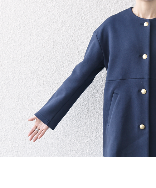 【新品タグ付】FENNEL フリル ノーカラージャケット ゴールドボタンノーカラーコート - FENNEL - FENNEL｜YAMADAYA STORE