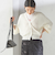 〈手洗い可能〉ペーパー ポリエステル Vネック カーディガン