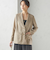 〈手洗い可能〉Asami 麻調合繊 カラーレス ジャケット