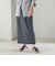 〈手洗い可能〉Asami 麻調合繊 ウエスト リブ タイト スカート