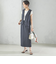 〈手洗い可能〉Asami 麻調合繊 ウエスト リブ タイト スカート