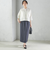 〈手洗い可能〉Asami 麻調合繊 ウエスト リブ タイト スカート