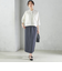 〈手洗い可能〉Asami 麻調合繊 ウエスト リブ タイト スカート