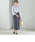 〈手洗い可能〉Asami 麻調合繊 ウエスト リブ タイト スカート