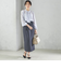 〈手洗い可能〉Asami 麻調合繊 ウエスト リブ タイト スカート