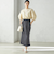 〈手洗い可能〉Asami 麻調合繊 ウエスト リブ タイト スカート