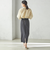 〈手洗い可能〉Asami 麻調合繊 ウエスト リブ タイト スカート