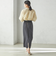 〈手洗い可能〉Asami 麻調合繊 ウエスト リブ タイト スカート