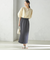 〈手洗い可能〉Asami 麻調合繊 ウエスト リブ タイト スカート