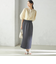 〈手洗い可能〉Asami 麻調合繊 ウエスト リブ タイト スカート