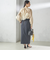 〈手洗い可能〉Asami 麻調合繊 ウエスト リブ タイト スカート