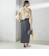 〈手洗い可能〉Asami 麻調合繊 ウエスト リブ タイト スカート