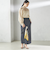 〈手洗い可能〉Asami 麻調合繊 ウエスト リブ タイト スカート