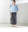 〈手洗い可能〉Asami 麻調合繊 ウエスト リブ タイト スカート