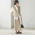 〈手洗い可能〉Asami 麻調合繊 ウエスト リブ タイト スカート