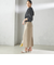 〈手洗い可能〉Asami 麻調合繊 ウエスト リブ タイト スカート