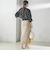 〈手洗い可能〉Asami 麻調合繊 ウエスト リブ タイト スカート