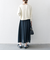 SHIPS any:〈手洗い可能〉メッシュ サーキュラー スカート