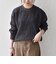 《一部追加予約》〈手洗い可能〉ジャカード バンピー クルーネック プルオーバー