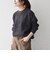 《一部追加予約》〈手洗い可能〉ジャカード バンピー クルーネック プルオーバー