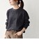 《一部追加予約》〈手洗い可能〉ジャカード バンピー クルーネック プルオーバー