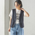 〈手洗い可能〉Asami 麻調合繊 ショート ジレ