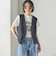 〈手洗い可能〉Asami 麻調合繊 ショート ジレ