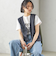 〈手洗い可能〉Asami 麻調合繊 ショート ジレ
