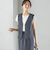〈手洗い可能〉Asami 麻調合繊 ショート ジレ