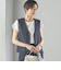 〈手洗い可能〉Asami 麻調合繊 ショート ジレ