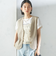 〈手洗い可能〉Asami 麻調合繊 ショート ジレ