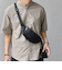 SHIPS any: スプリット レザー ボディバッグ (カードケース付き) 25SS