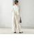 kaene:〈洗濯機可能〉フリル ペプラム ロング スリーブ ブラウス