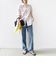 【WEB限定】〈洗濯機可能〉アシンメトリー ストライプ シャツ