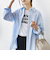 【WEB限定】〈洗濯機可能〉アシンメトリー ストライプ シャツ