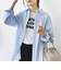 【WEB限定】〈洗濯機可能〉アシンメトリー ストライプ シャツ